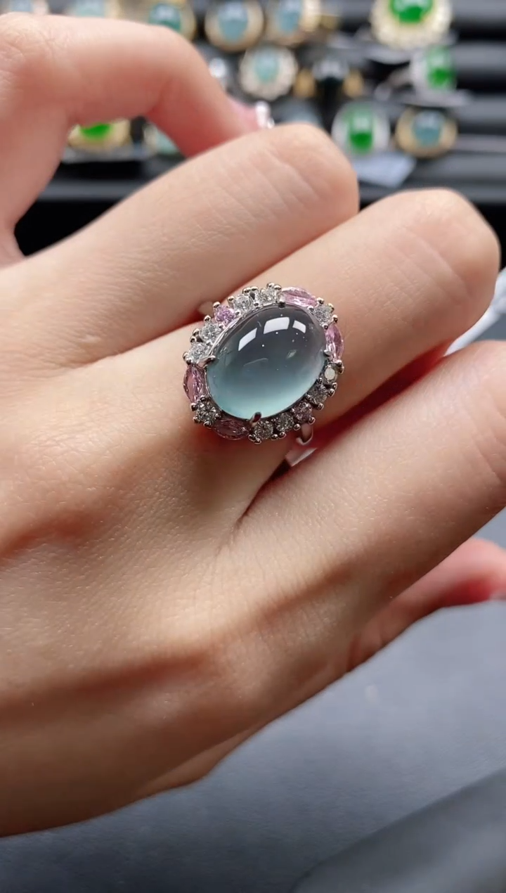 【闪购商品】翡翠戒指银S925镶嵌1111