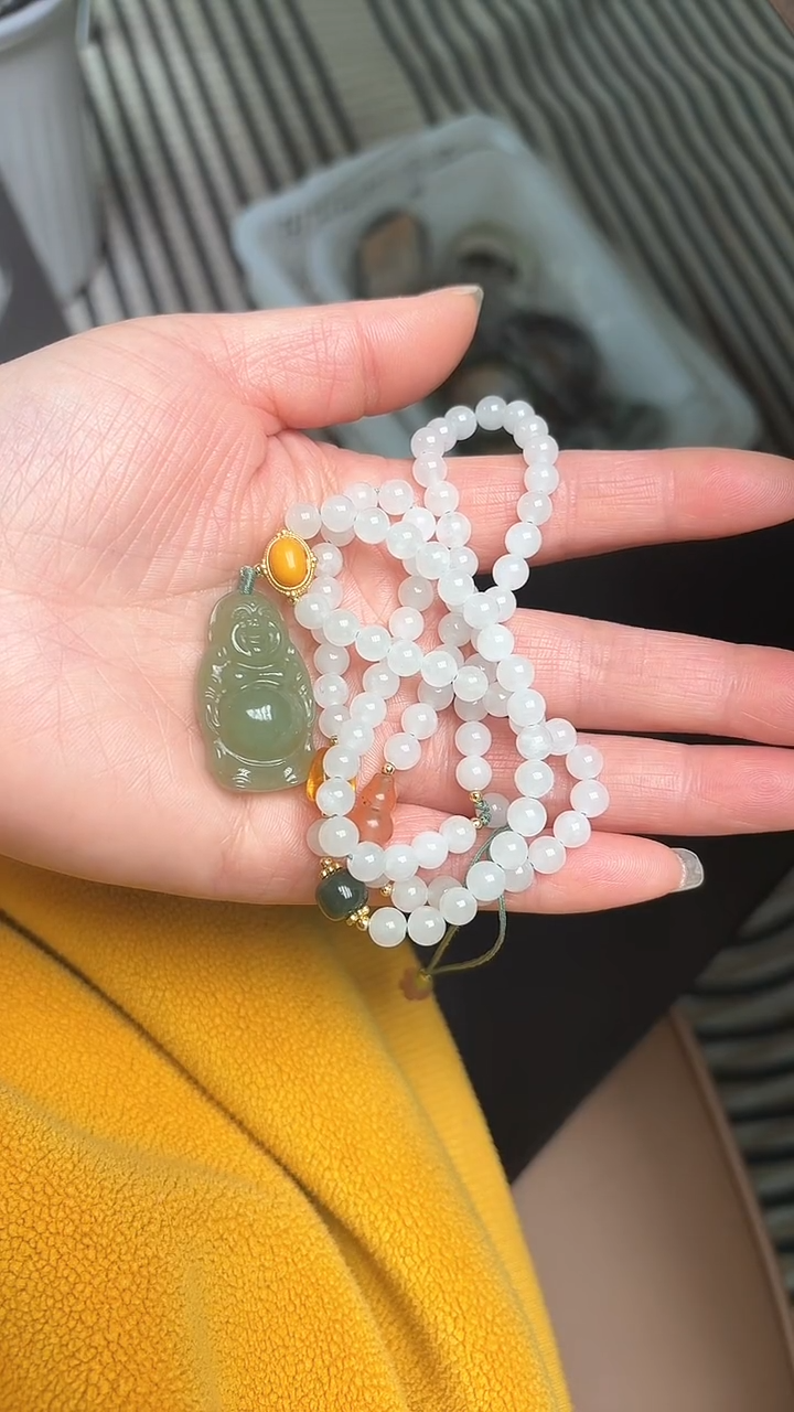 【闪购商品】和田玉毛衣链未镶嵌项链S-10