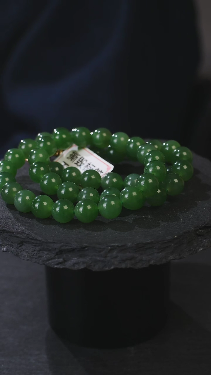【闪购商品】和田玉手串未镶嵌和田玉碧玉妈妈链卡8