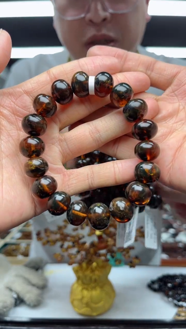 【闪购商品】琥珀裸石未镶嵌抚顺琥珀金珀手串14+