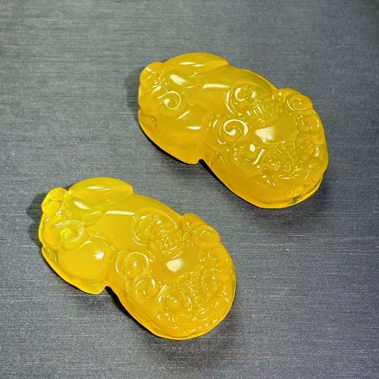 S1982-田黄玛瑙黄貔貅吊坠-配绳子-多样性只发一件