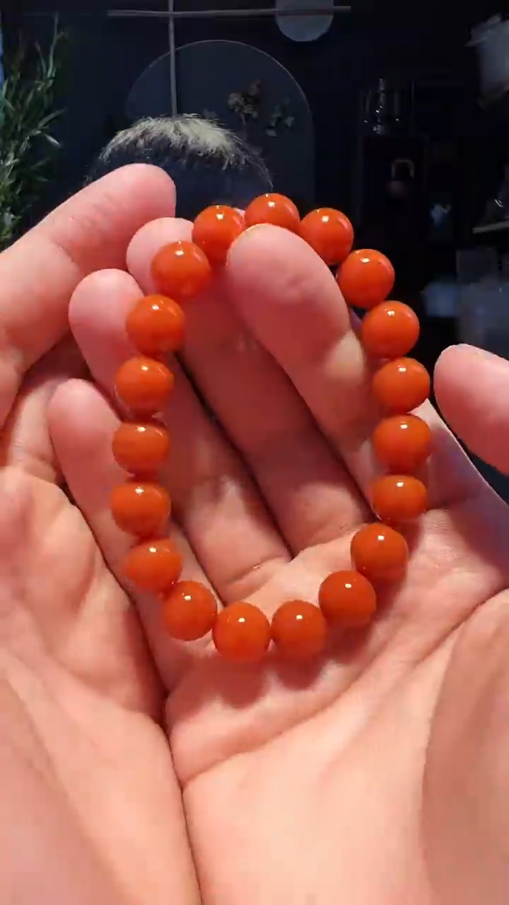 【闪购商品】南红玛瑙手串未镶嵌10+精圆柿子黄