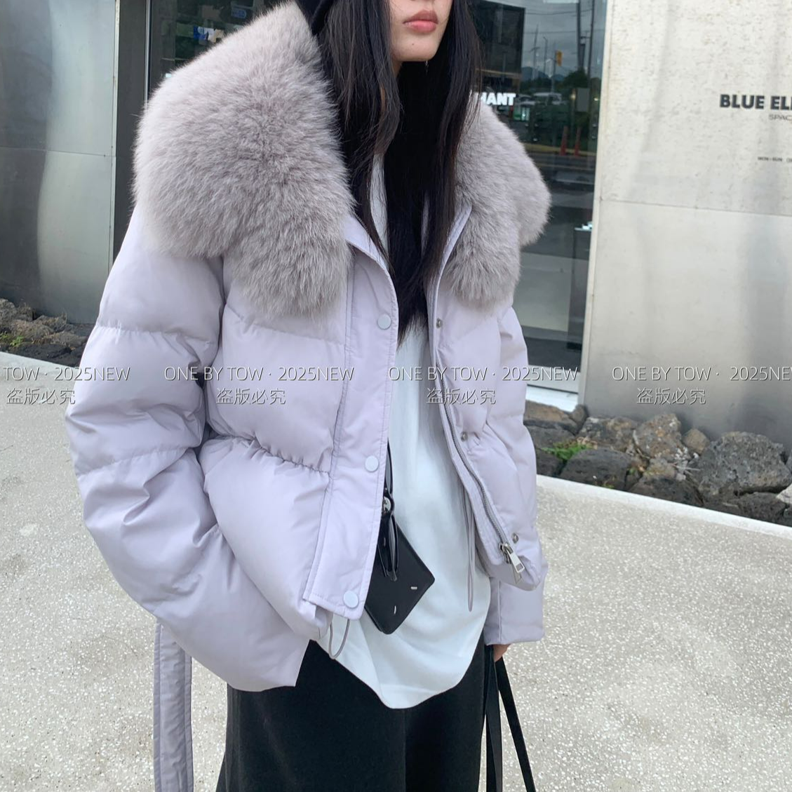 no退no换 鑫燃kiki  时尚90白鸭绒收腰羽绒服外套   28117  OBT