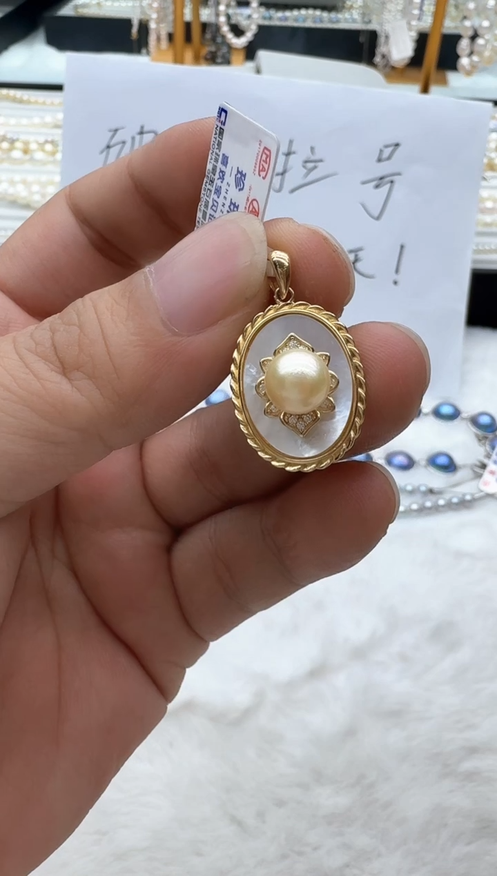 【闪购商品】海水珍珠颈饰银S925镶嵌清货