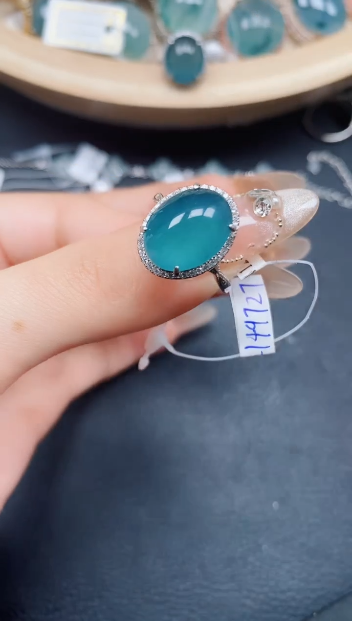 【闪购商品】翡翠戒指银S925镶嵌翡翠