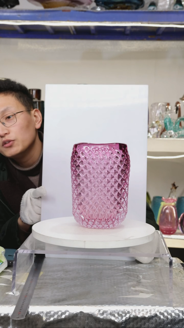 【闪购商品】琉璃【幻彩】高20.5精品琉璃正常手工痕迹