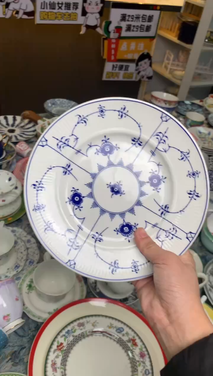 【闪购商品】瓷片陶瓷原单CC045餐具1个8寸
