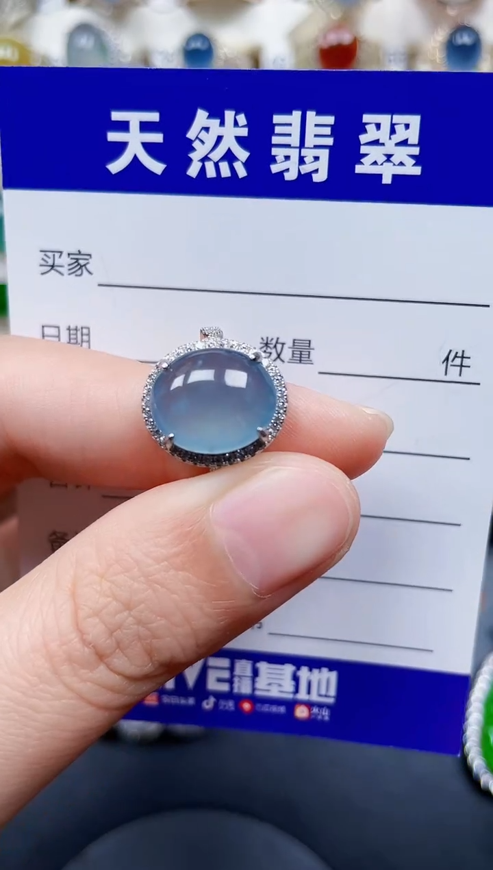 银S925镶嵌戒指翡翠363