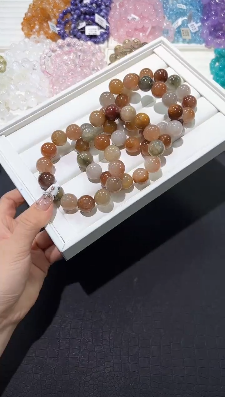 水晶手链未镶嵌22i多样性发其一【1条】默认微瑕14mm