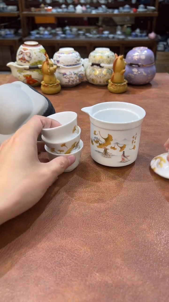 真的很便宜会开片的旅行茶具