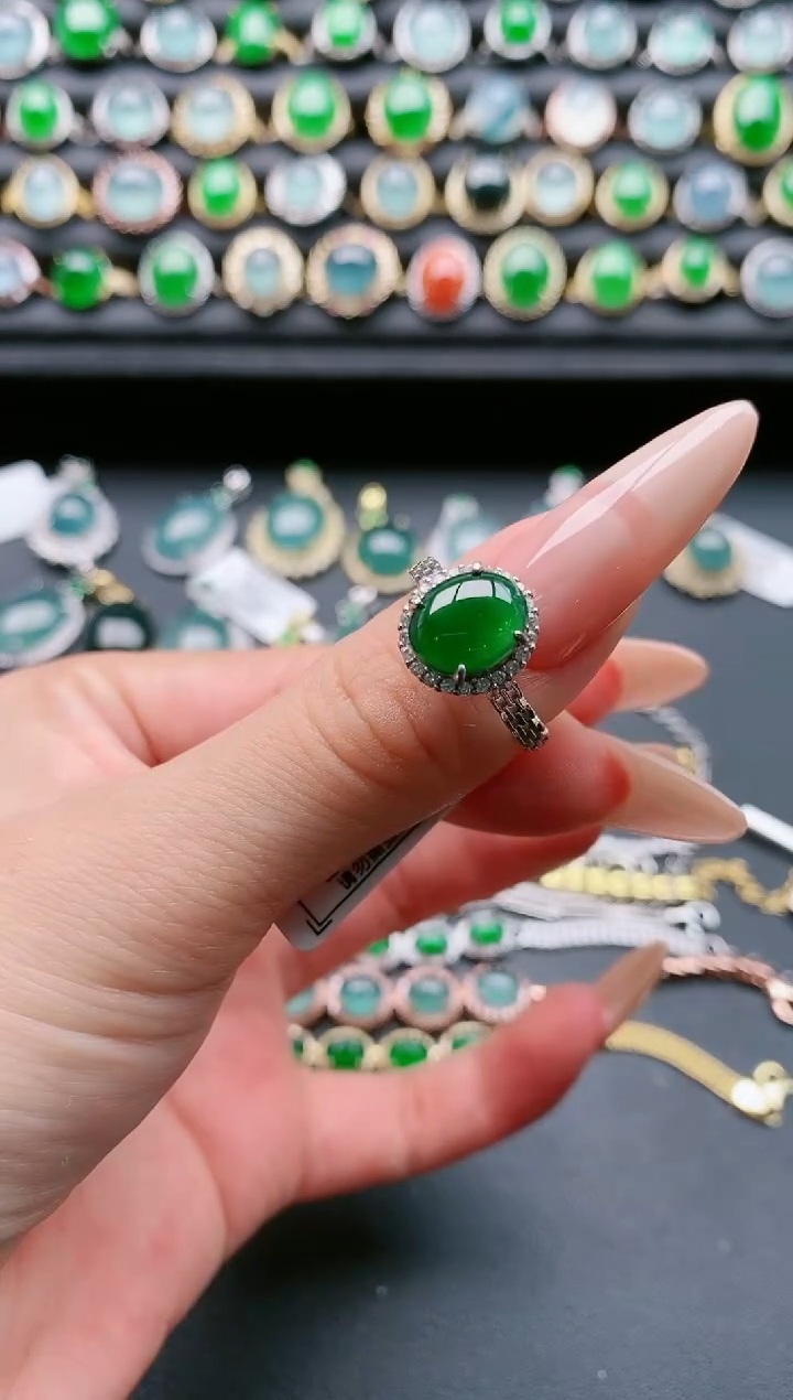【闪购商品】翡翠戒指银S925镶嵌11111111
