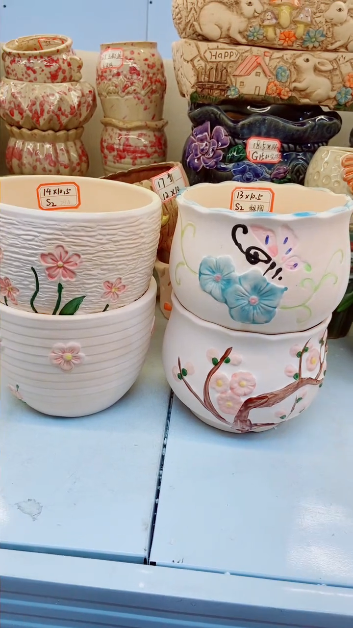 【闪购商品】陶瓷@@S2红陶花园4件套