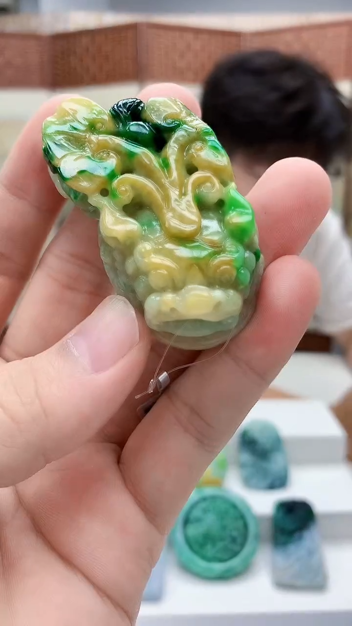 未镶嵌定制翡翠4688bb-毛货挂件44