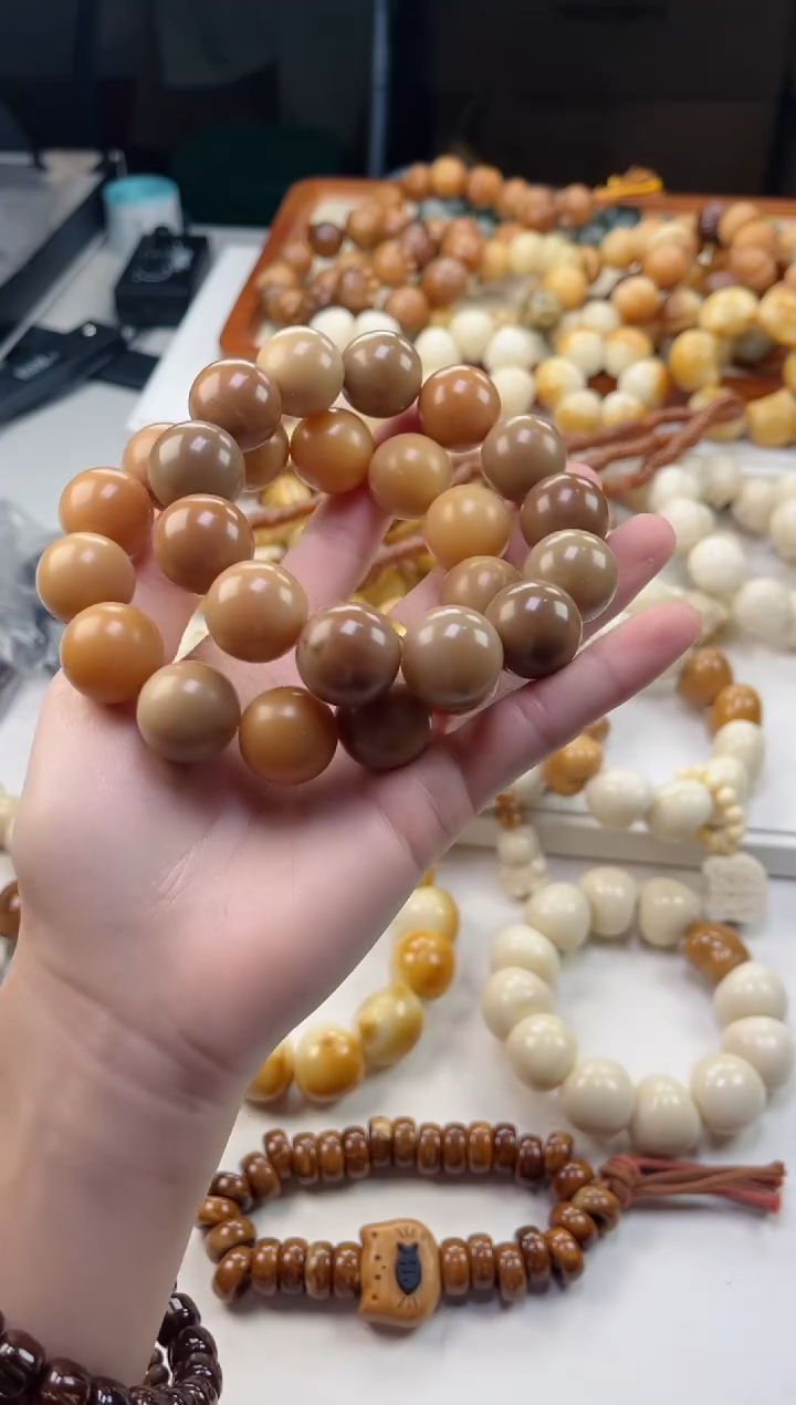 手串菩提根/象牙果c98落地果干磨圆珠18瑕疵不补随机