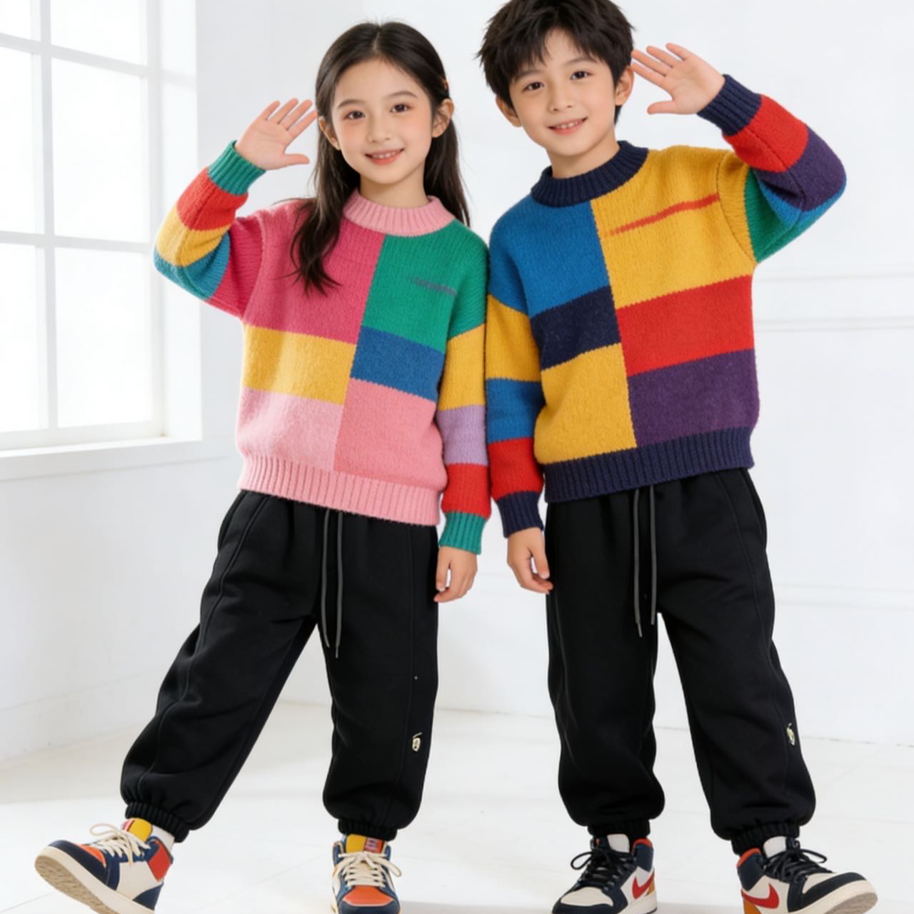 24823高端专享冬款儿童休闲裤黑色