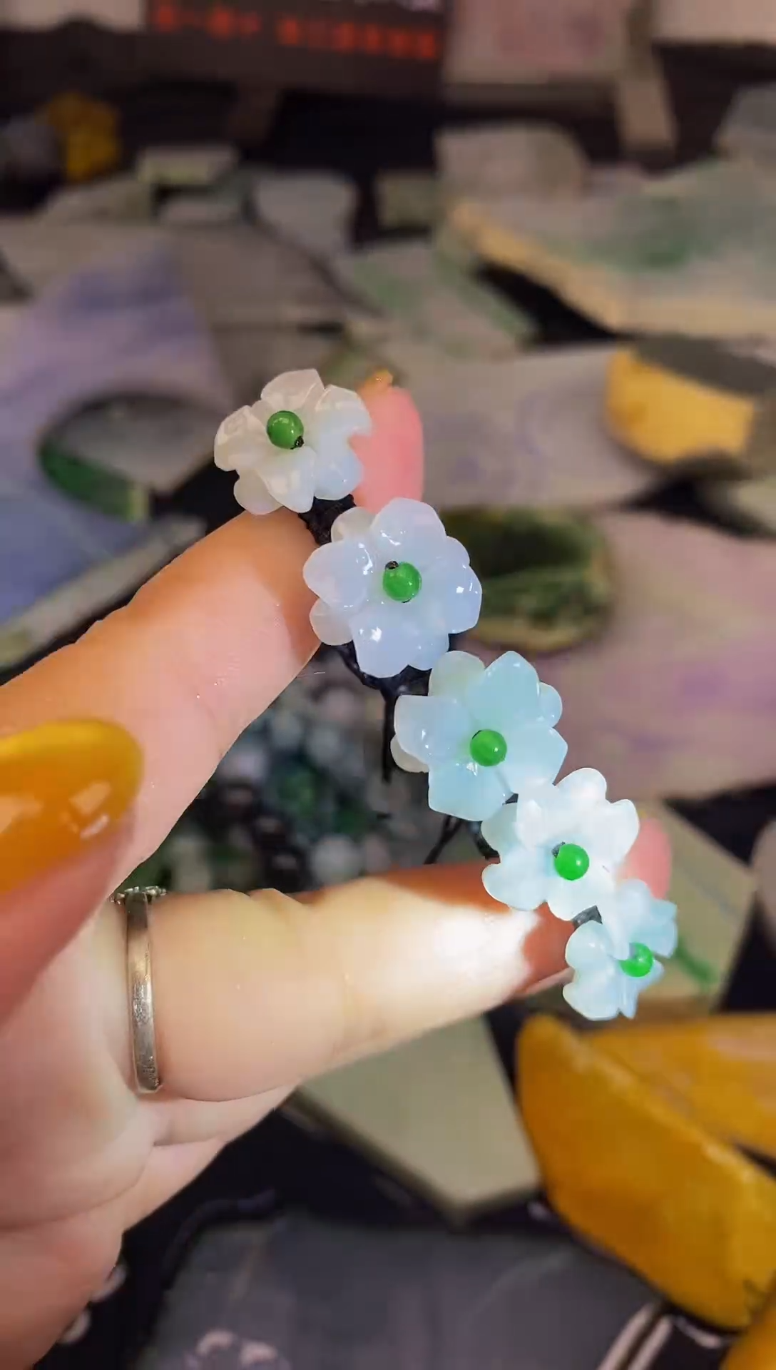 散珠翡翠天然缅甸翡翠A货083