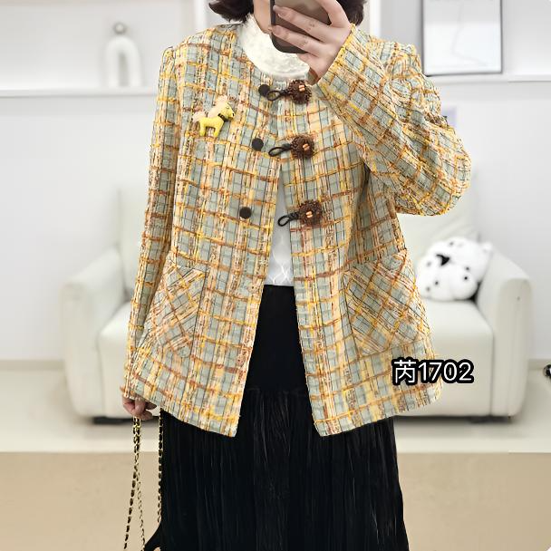 【芮娜依莲】26新年款欧货设计师高定小香风上衣-1702