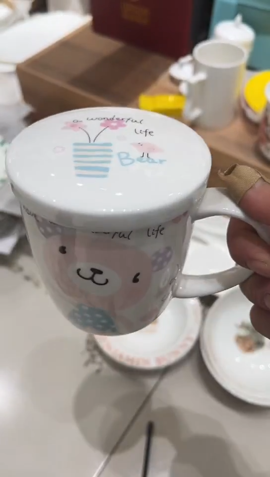 骨瓷隆达骨瓷杯子1个