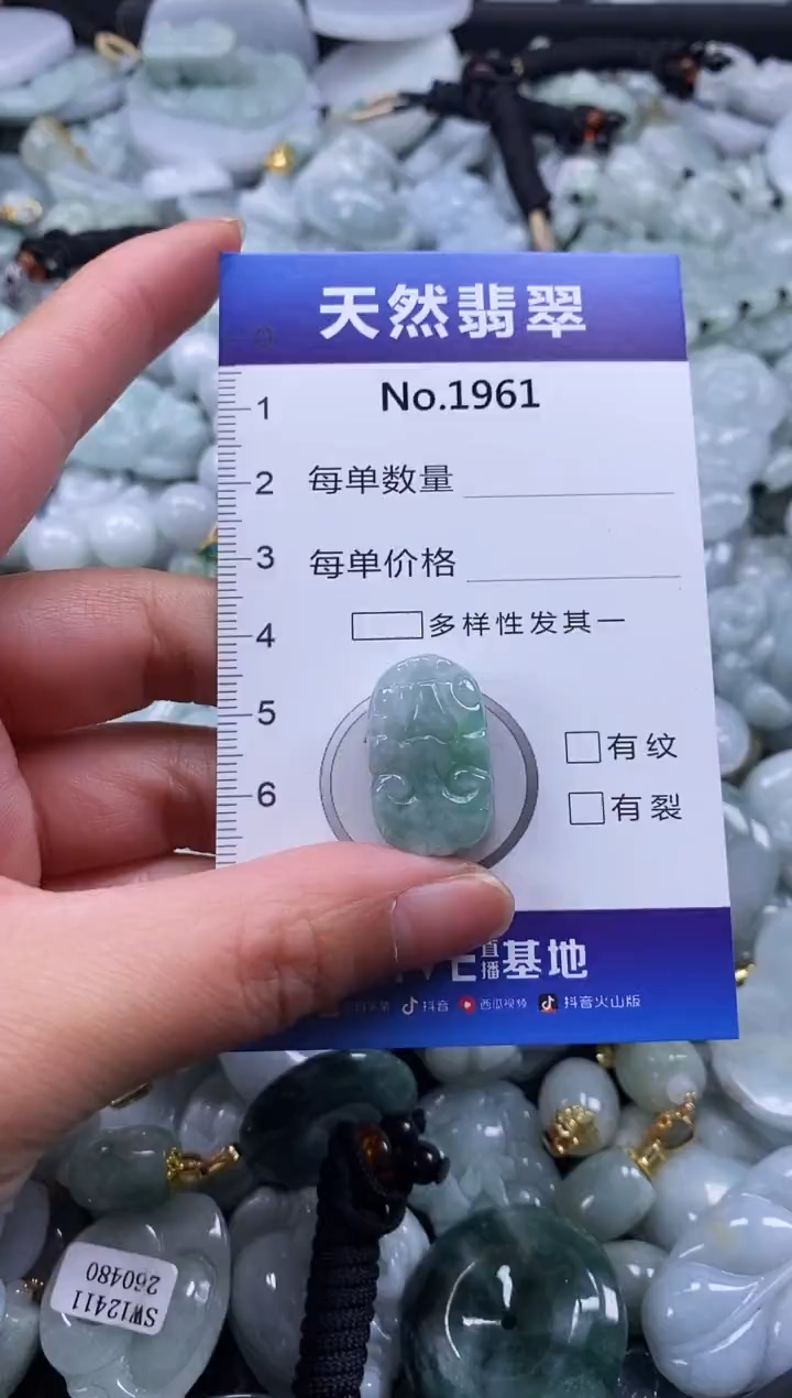 【闪购商品】翡翠颈饰未镶嵌缅甸A货翡翠1961