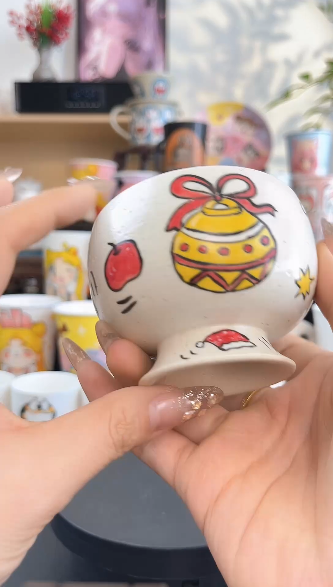 【闪购商品】摆件手工手绘陶瓷小杯杯