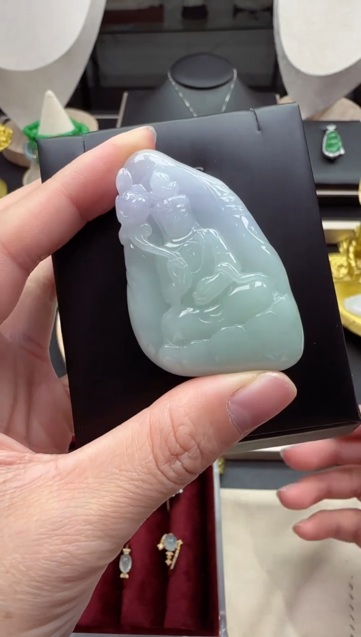 【闪购商品】翡翠吊坠(不含链)未镶嵌【海莎一口翠】翡翠挂件1