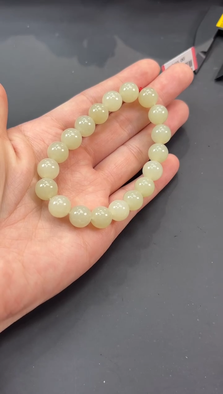 【闪购商品】和田玉手串未镶嵌且末微色差近矿卡10