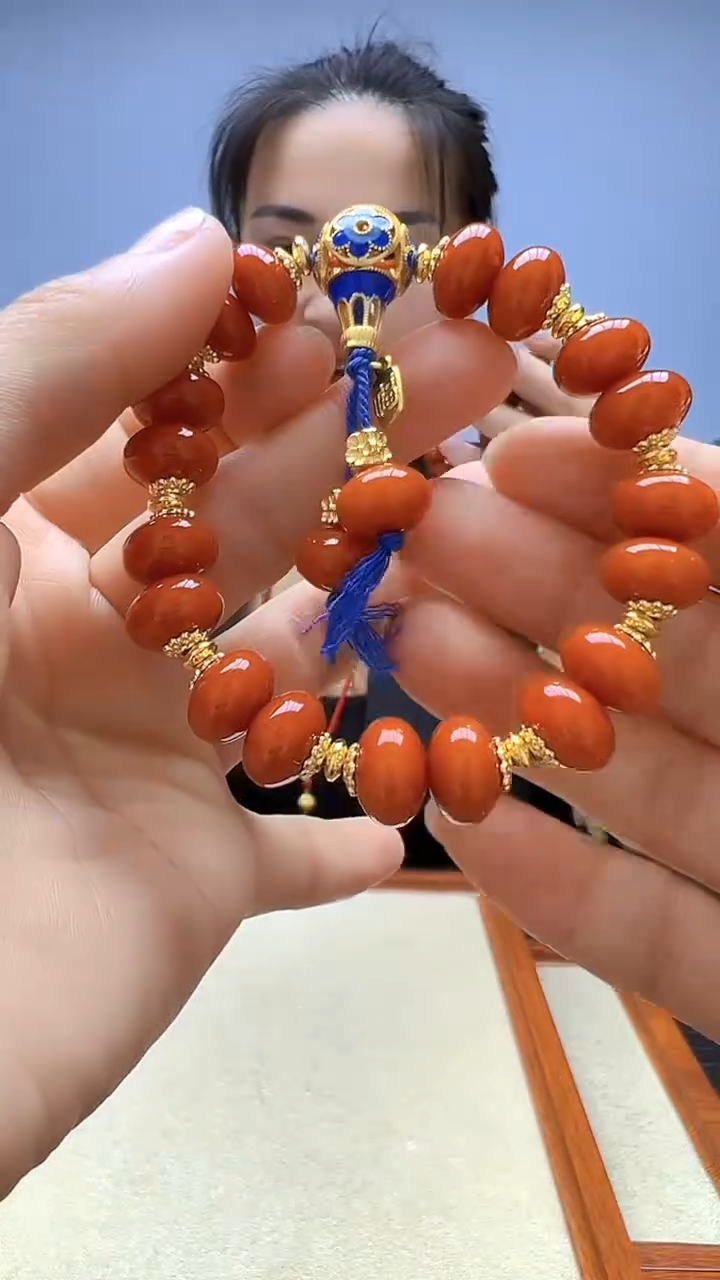 非金属珐琅非金属无高货diy劲饰古珠手链