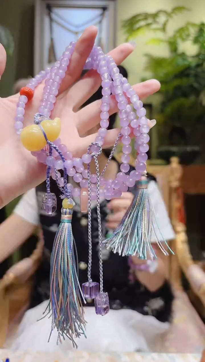 【闪购商品】锂辉石斜挎未镶嵌4号流苏紫锂辉斜挎