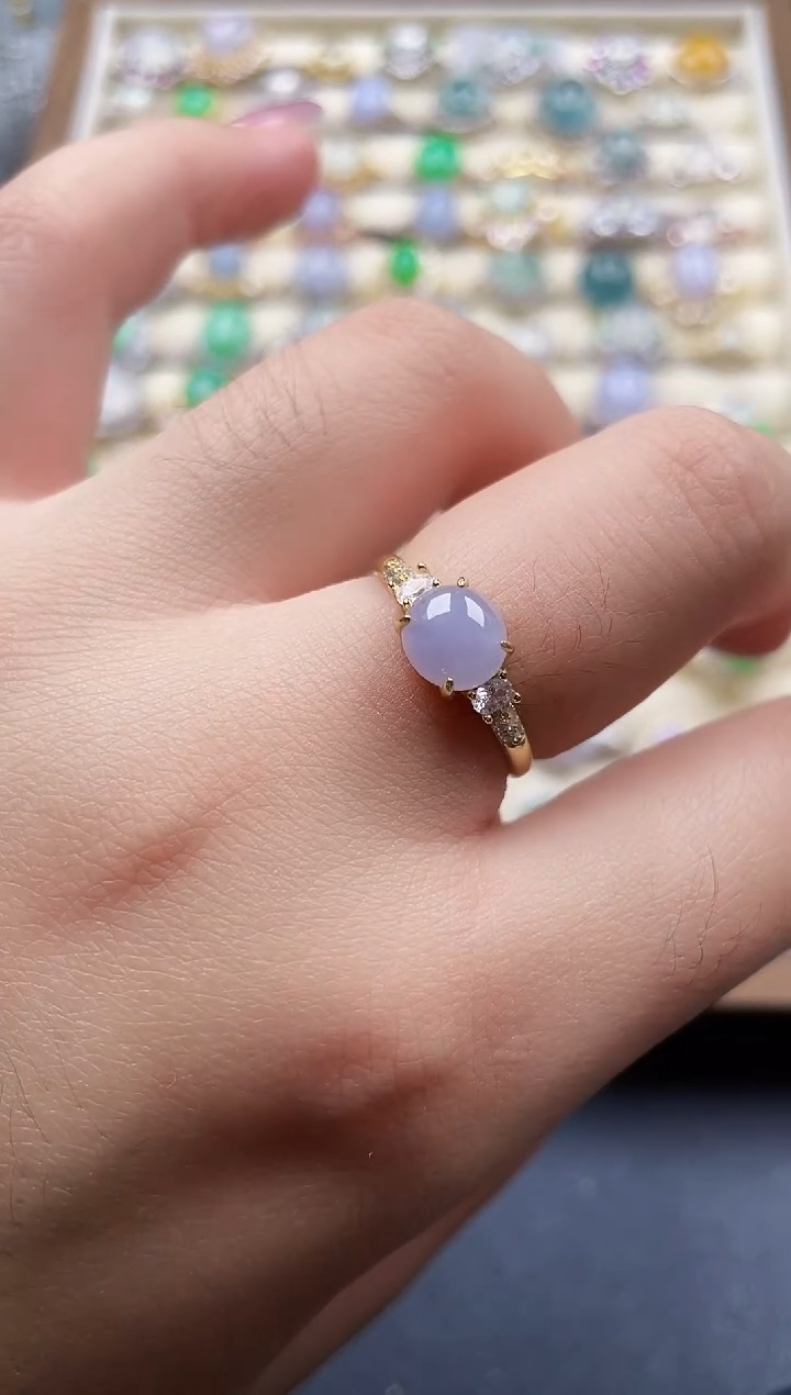 银S925镶嵌戒指翡翠17