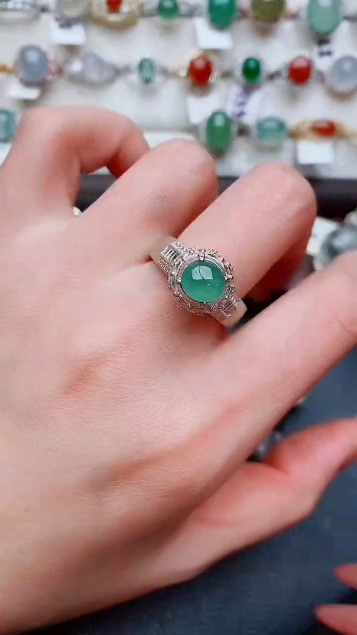 未镶嵌戒指翡翠...