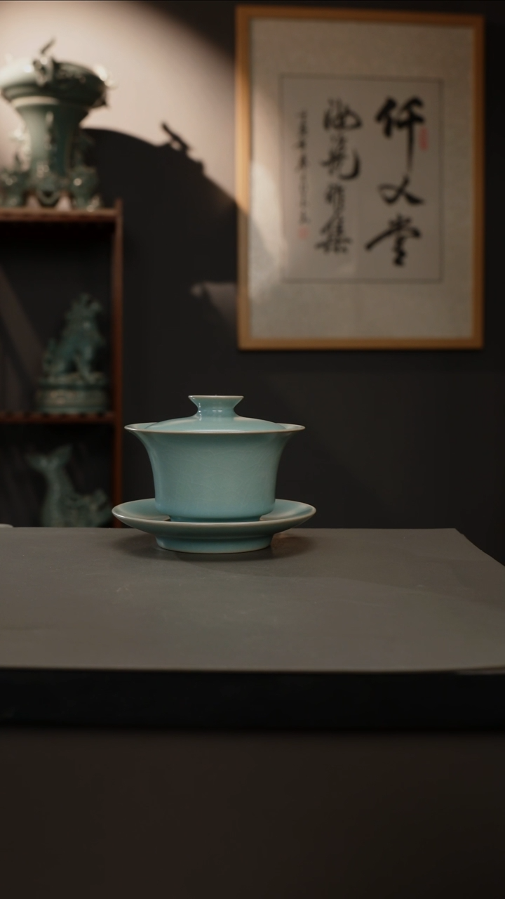 【闪购商品】杯仿古釉原矿 马蹄三才