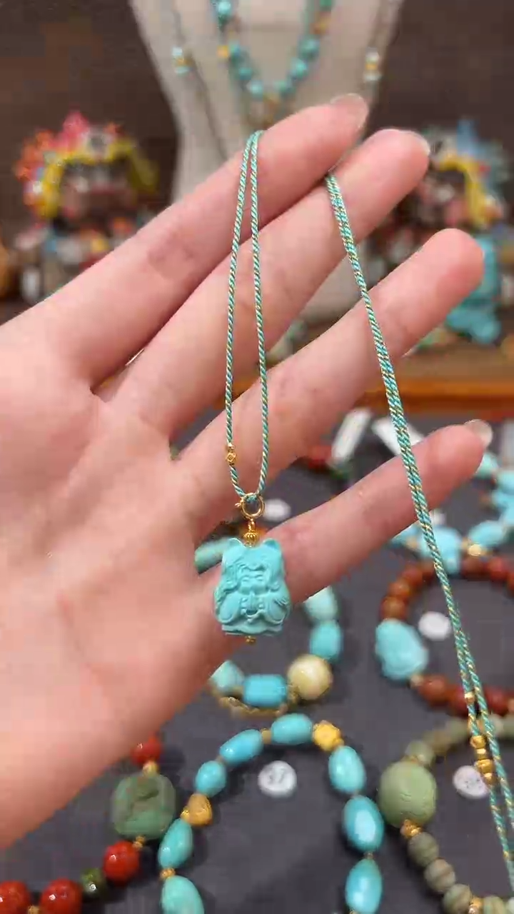 【闪购商品】绿松石颈饰18K金镶嵌绿松石项链