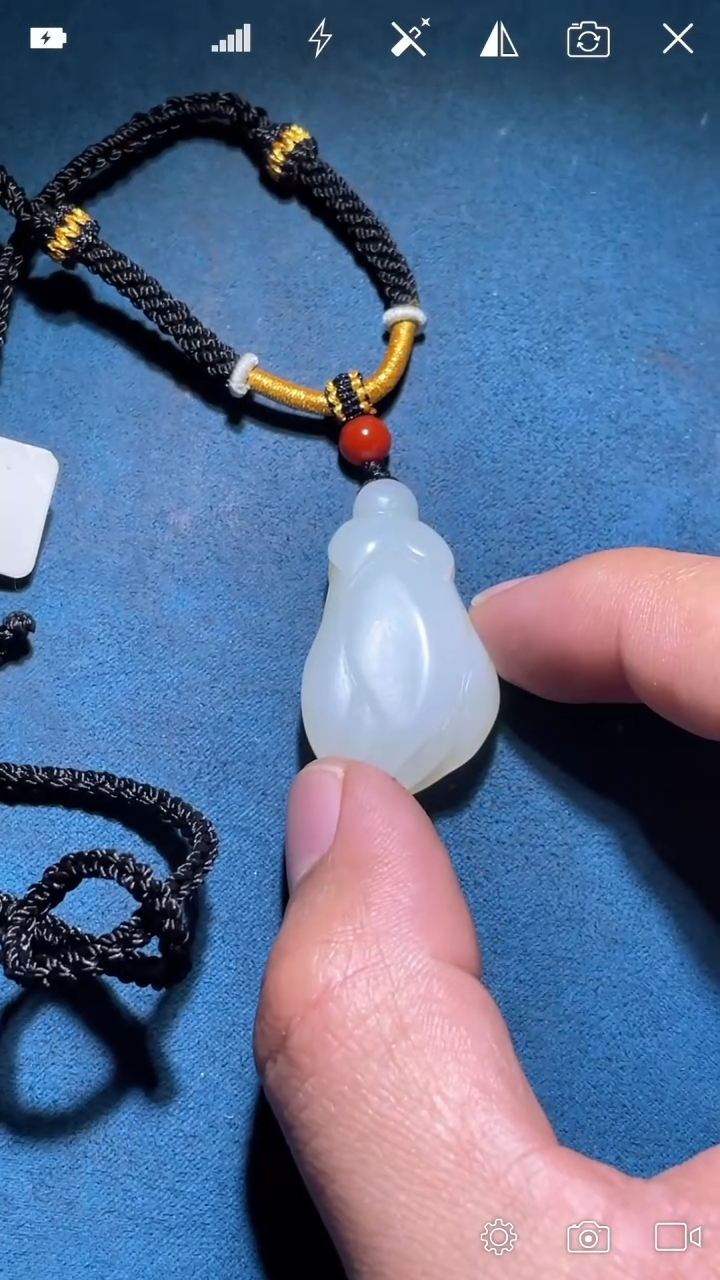 未镶嵌和田玉挂件玉兰花吊坠 BH1365 