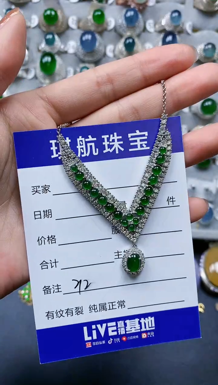 【闪购商品】翡翠颈饰银S925镶嵌0212