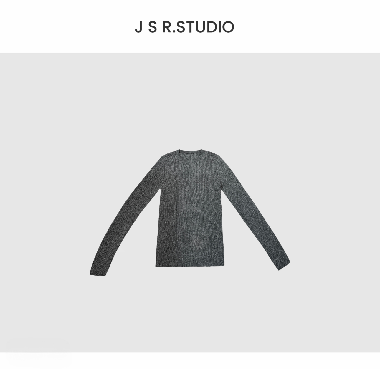 JSR studio 【暖意相拥】秋冬圆领修身针织长袖保暖打底衫