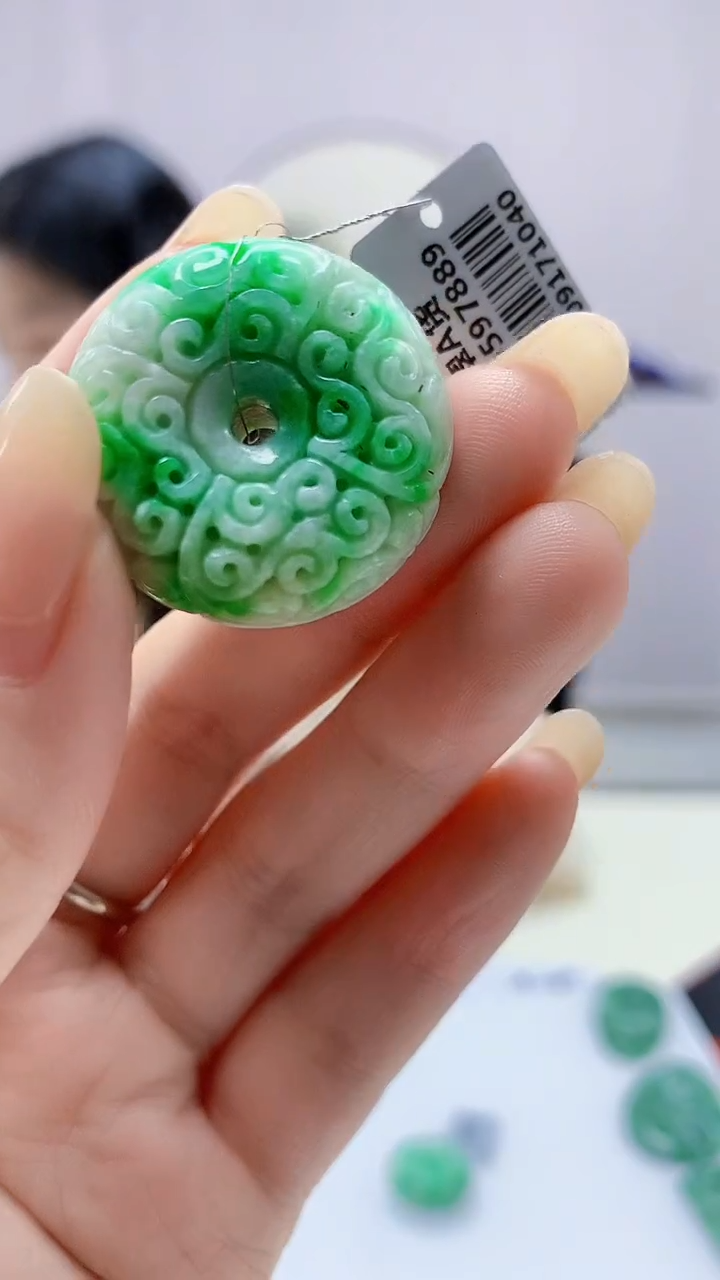 定制翡翠未镶嵌0405DD-毛货挂件97