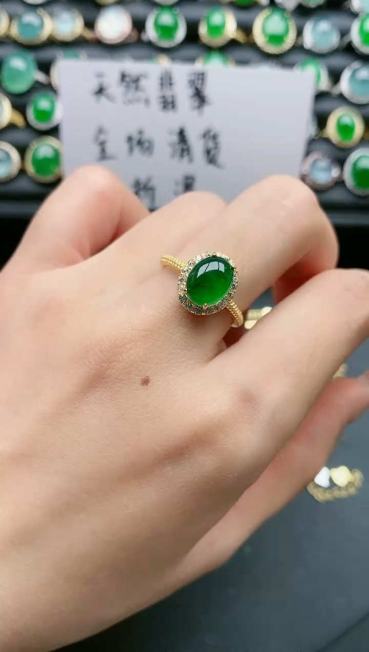 【闪购商品】翡翠戒指银S925镶嵌11111111