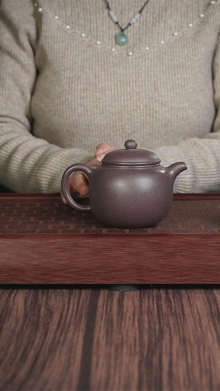【闪购商品】紫砂茶壶粗砂天青  匏尊
