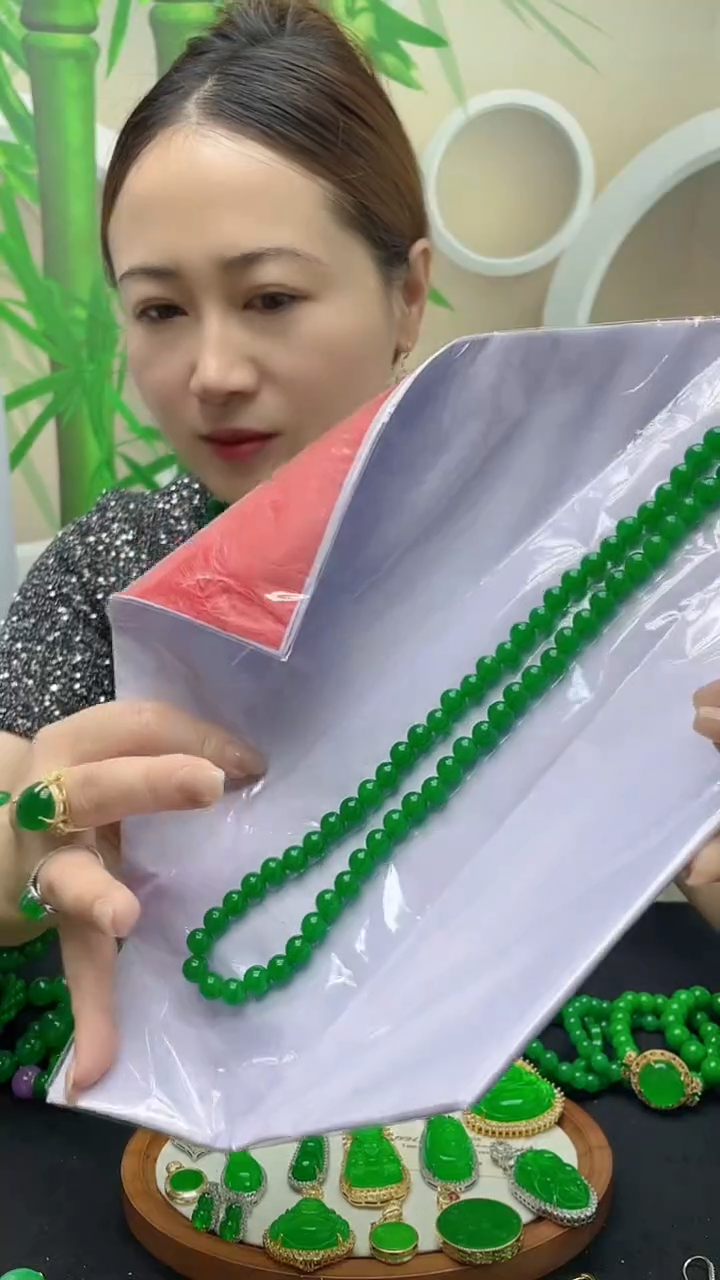 项链14K金镶嵌翡翠E1