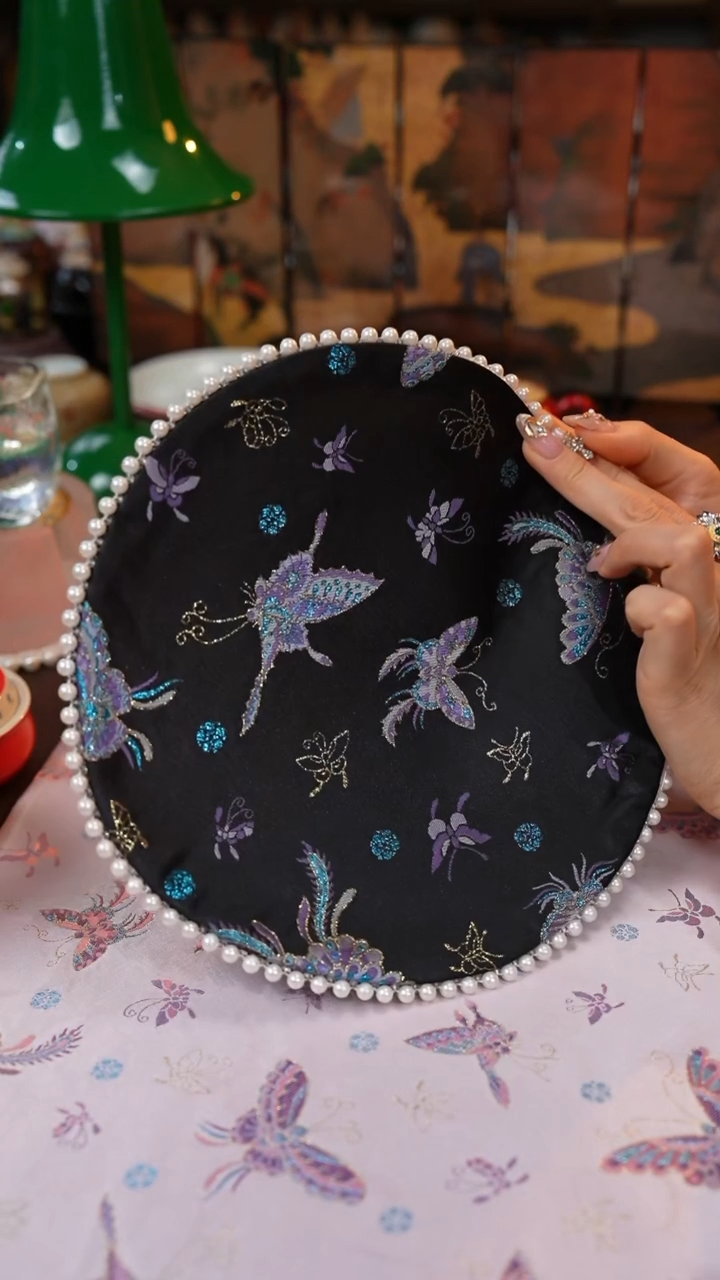 【闪购商品】景德镇大乔推荐好物珍珠刺绣蝴蝶茶席