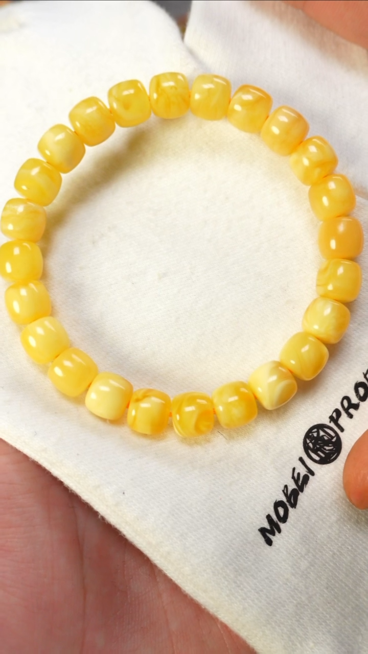 【闪购商品】蜜蜡手链未镶嵌2427/9mm蓝标蜜蜡