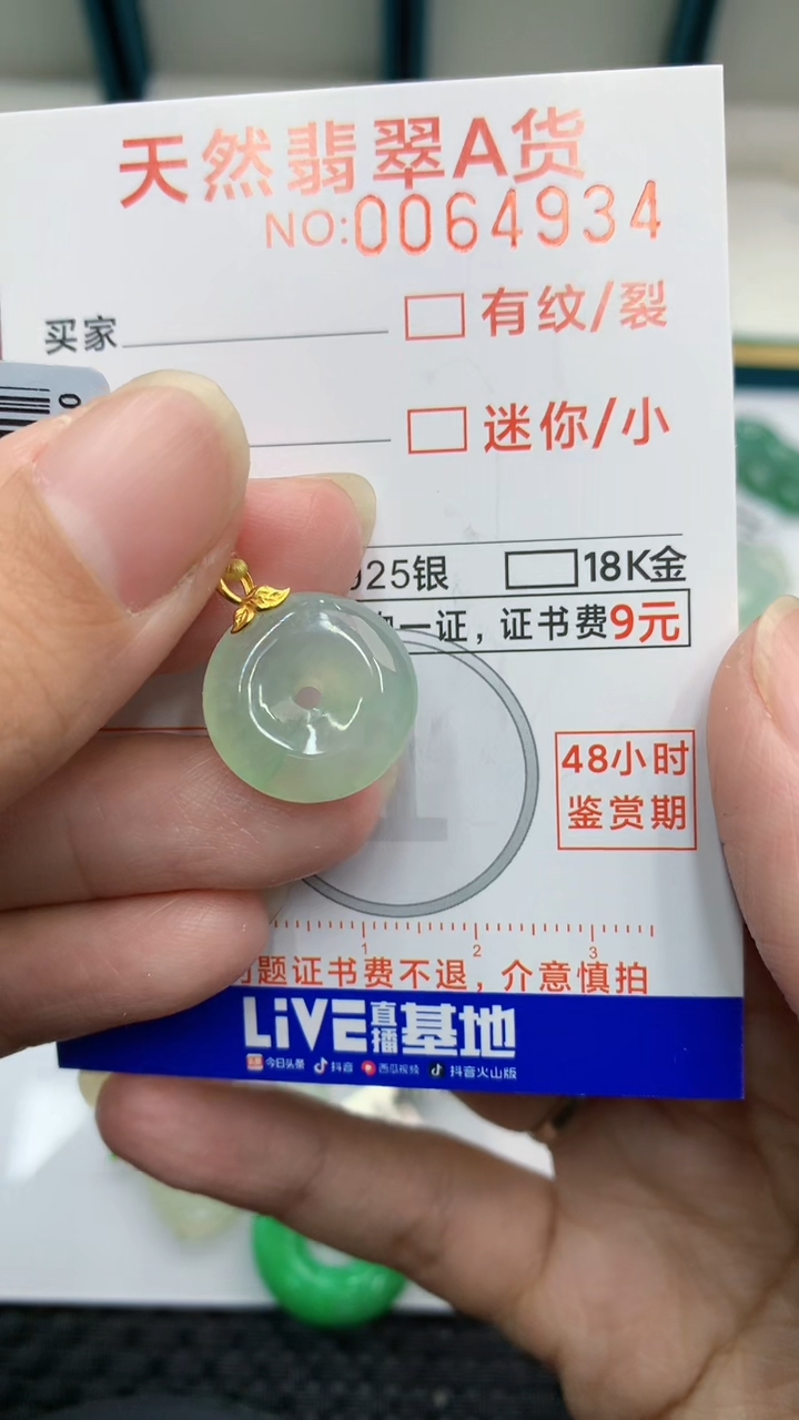 【闪购商品】翡翠颈饰18K金镶嵌            8