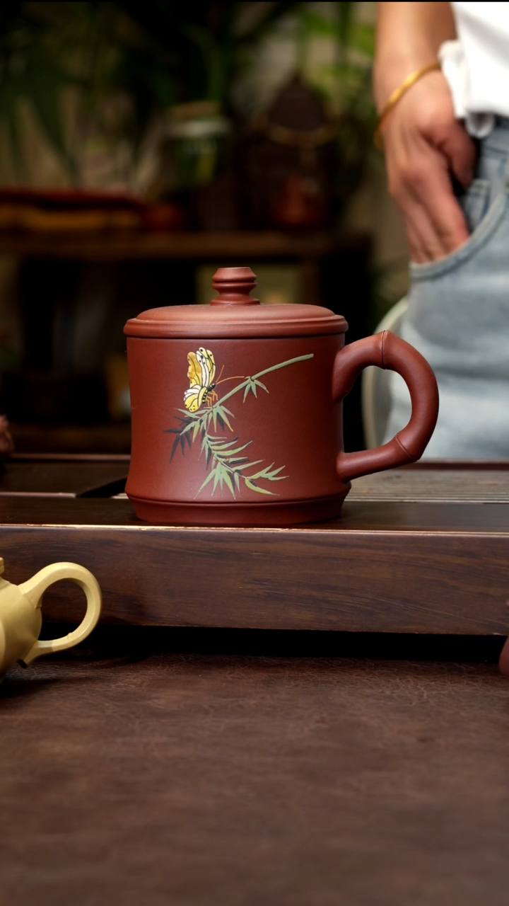 茶壶紫砂清水泥泥绘办公杯