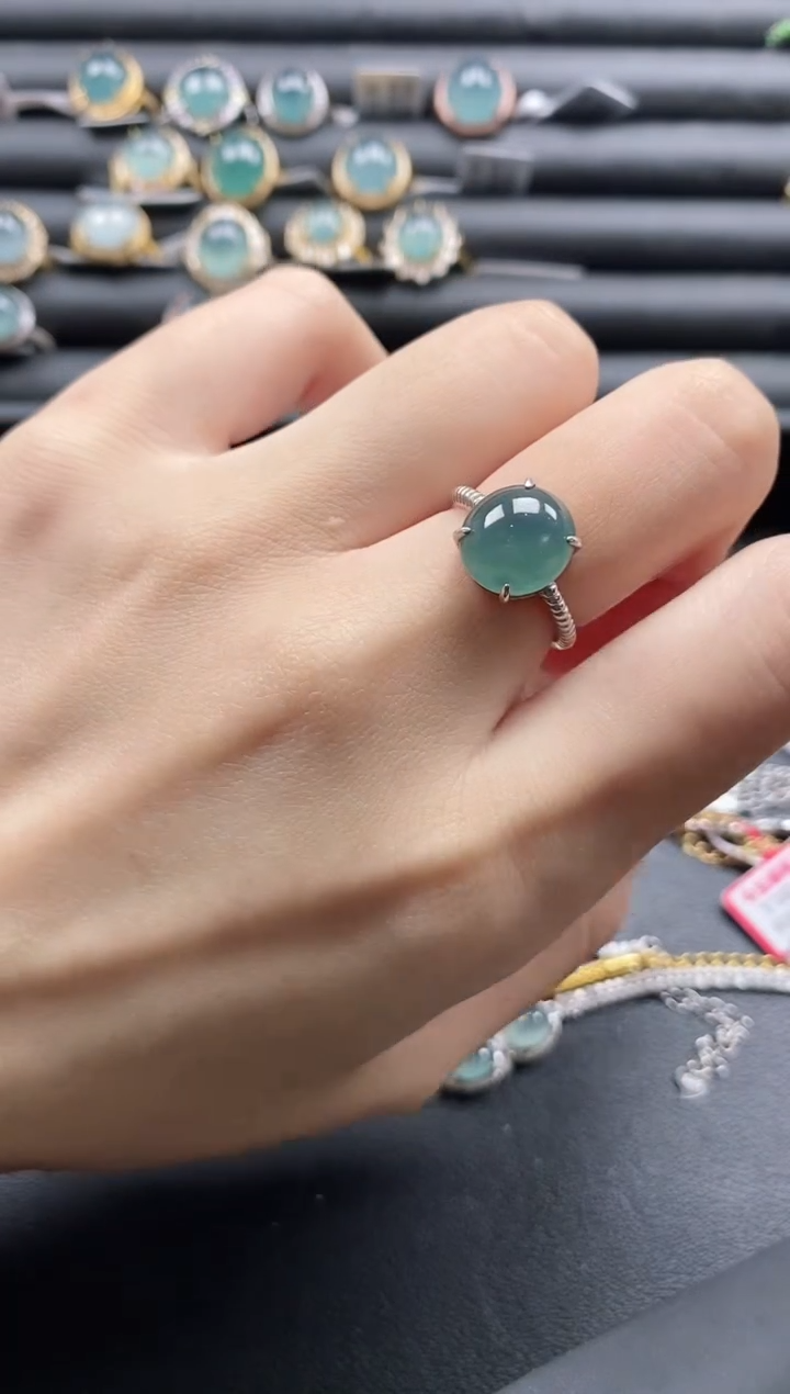 【闪购商品】翡翠戒指银S925镶嵌1111