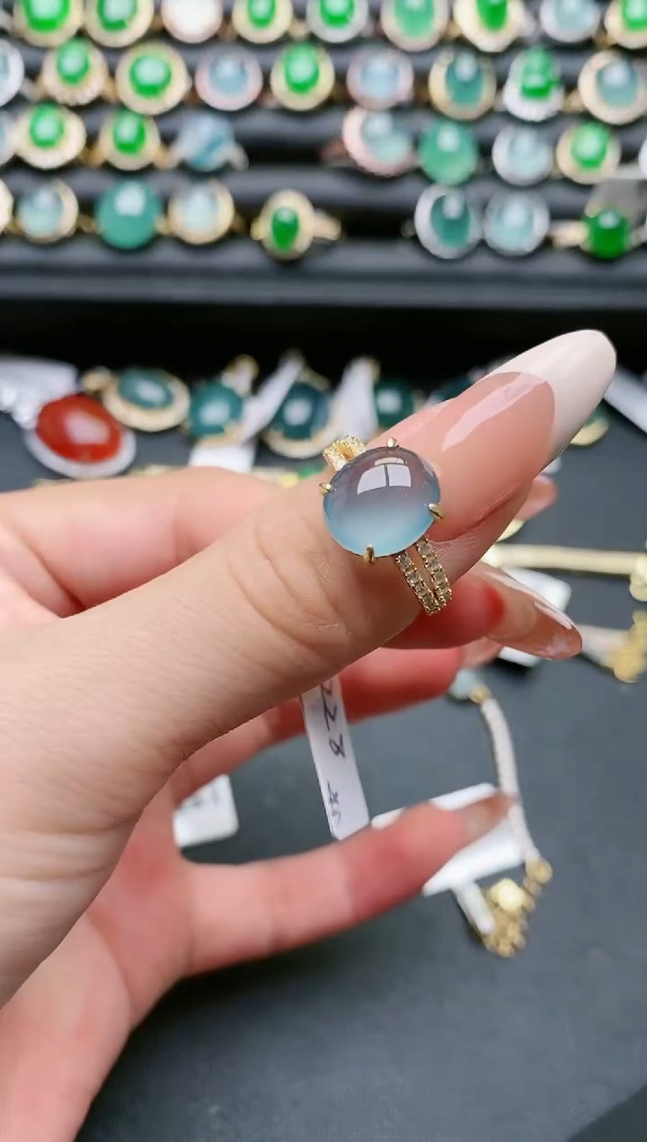 【闪购商品】翡翠戒指银S925镶嵌111111