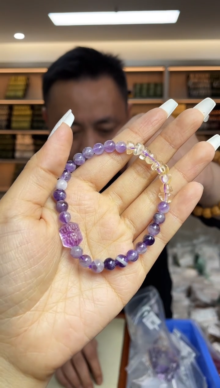 【闪购商品】紫晶`未镶嵌多样性发一件