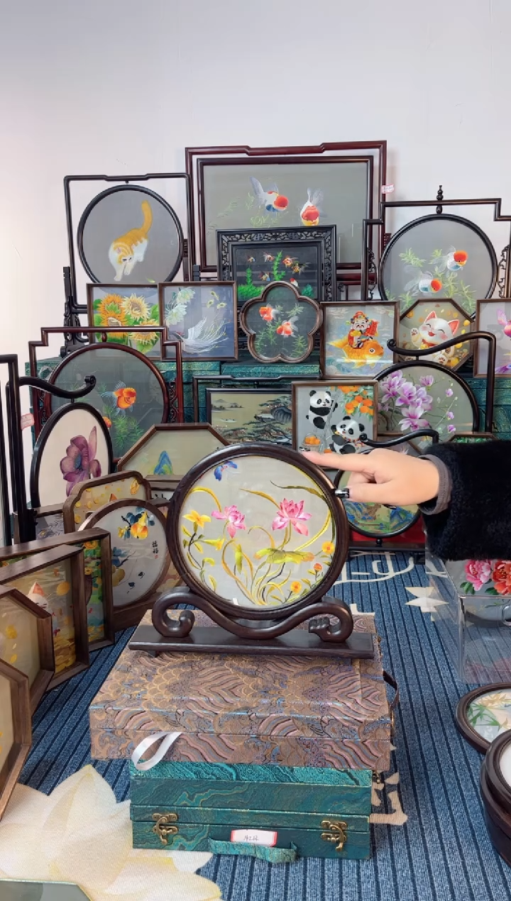 刺绣刺绣双面绣摆件