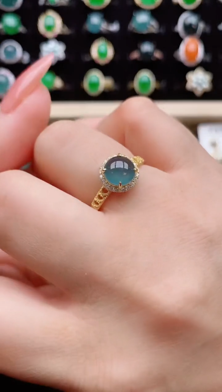 【闪购商品】翡翠戒指银S925镶嵌32131