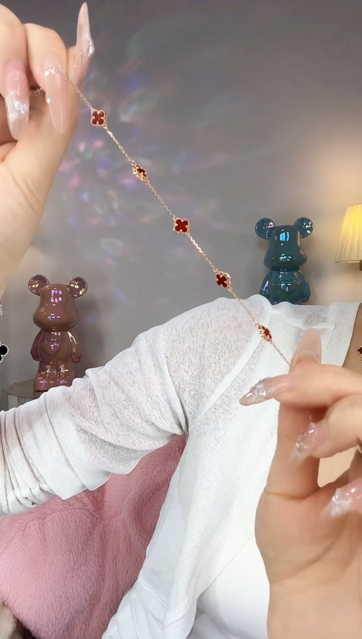 【闪购商品】玛瑙/玉髓手链18K金镶嵌手链