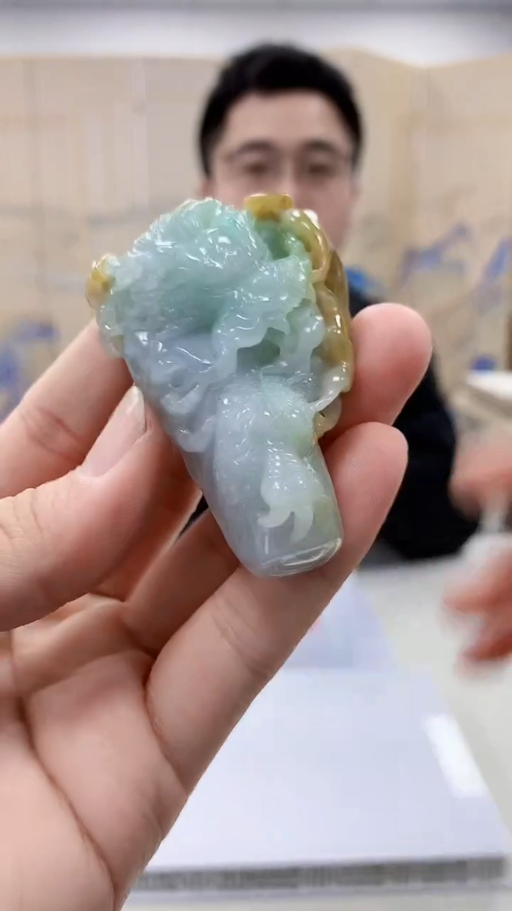 【闪购商品】定制翡翠未镶嵌5153bb-毛货挂件115